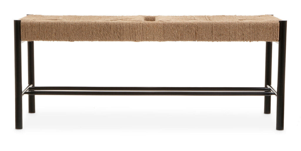 Bandar Natural Rope and Black Wood Large Bench