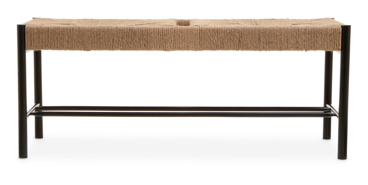 Bandar Natural Rope and Black Wood Large Bench
