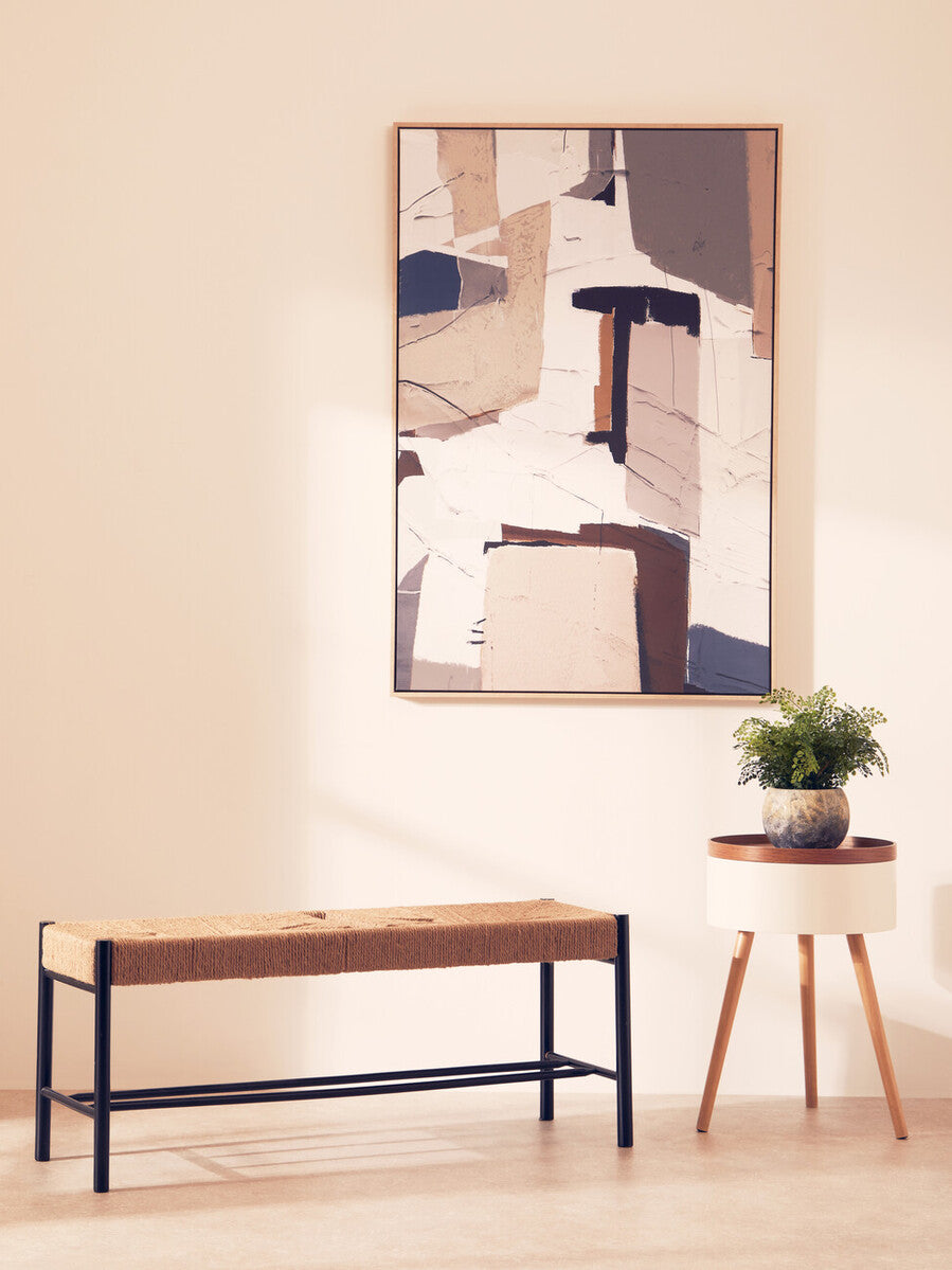 Bandar Natural Rope and Black Wood Large Bench