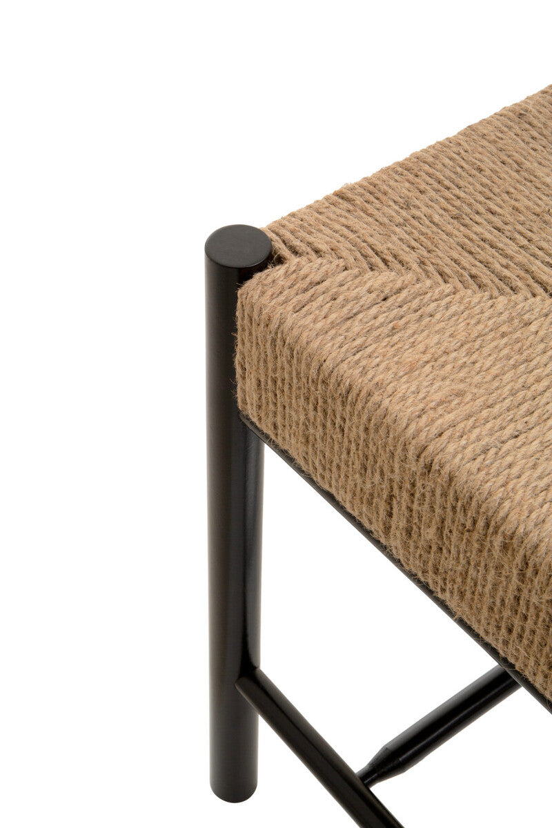 Bandar Natural Rope and Black Wood Large Bench