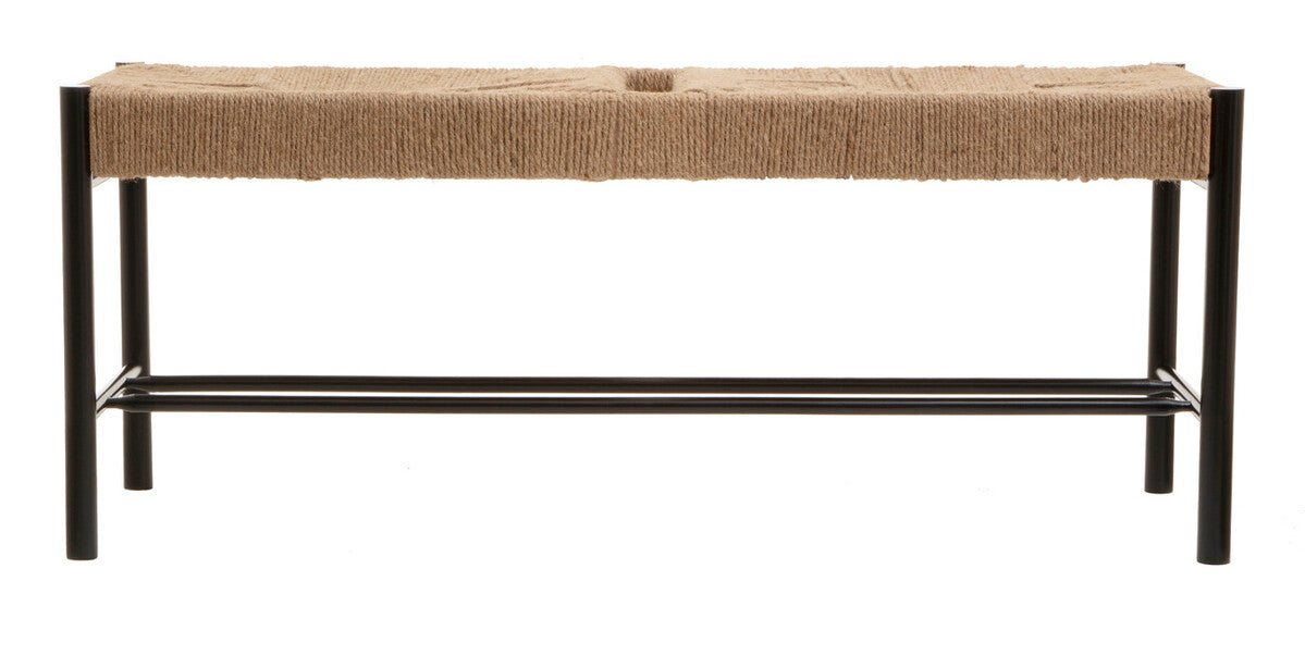 Bandar Natural Rope and Black Wood Large Bench
